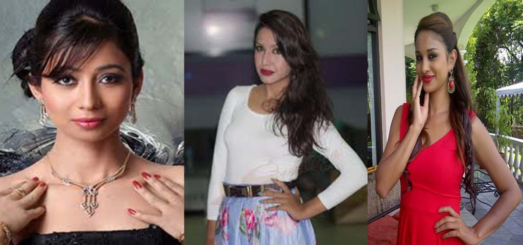three nepali actress - rajesh hamal